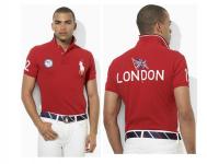 polo ralph lauren tee shirt hommes femmes london olympic sport nouveau rouge